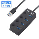 HUB USB 4 ou 7 entradas com Indicador de LED